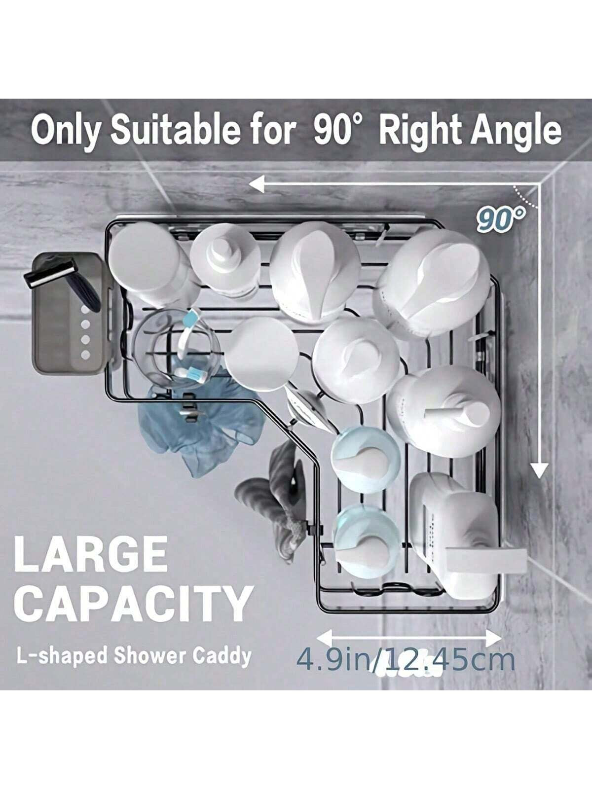 1Pc Corner Shelf, Shower Shelf No Drilling, Bathroom Shelves, Bathroom Organizer, Shower Organizer, Shower Shelf, Shower Basket for Bathroom Home Bathroom Decor Bathroom Organizer Summer