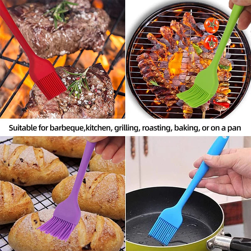 Silicone Basting Brush Upgrade Heat Resistant Pastry Brush Oil Brush for BBQ Cooking Baking and Grilling JT63