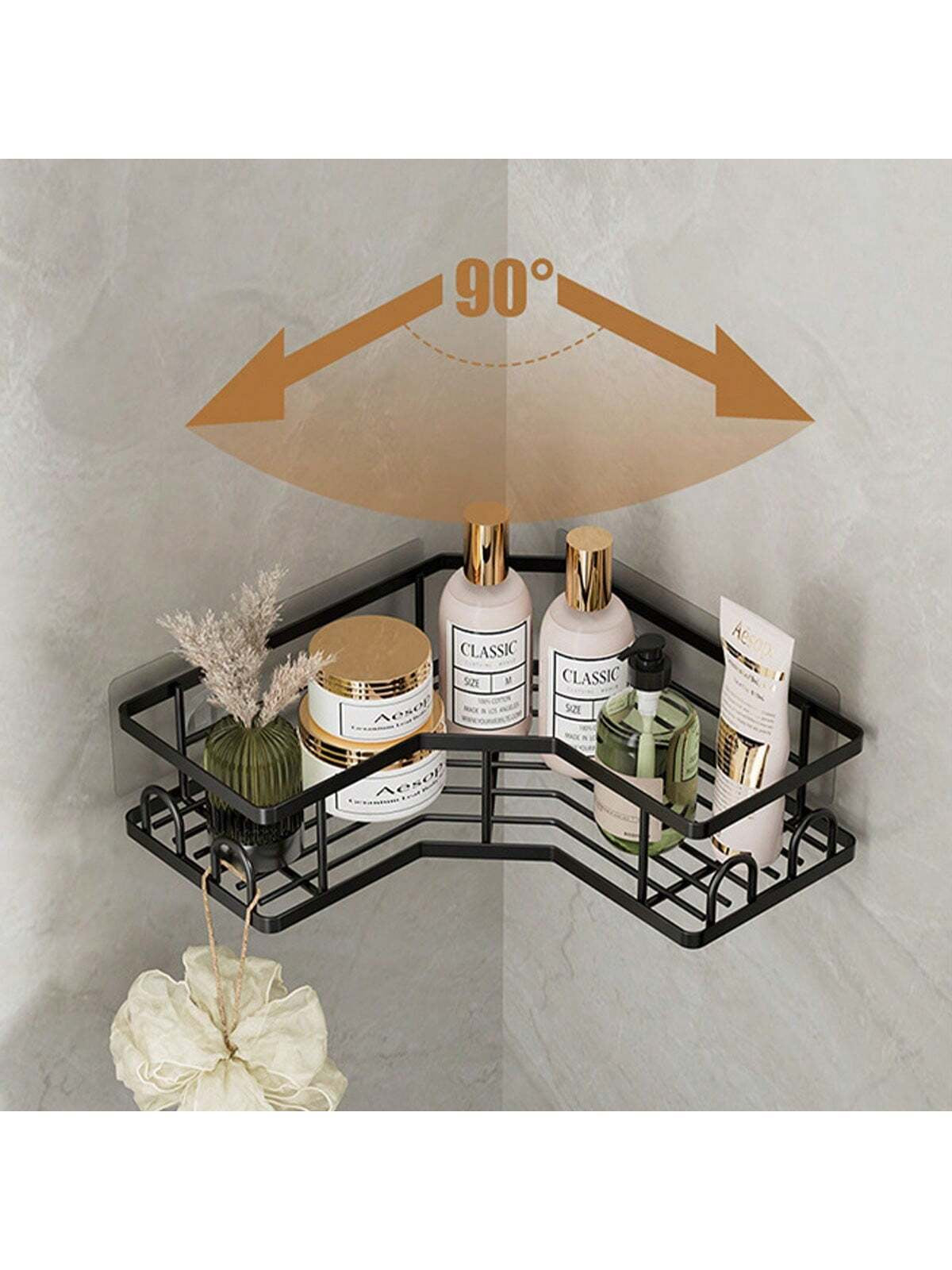 1Pc Corner Shelf, Shower Shelf No Drilling, Bathroom Shelves, Bathroom Organizer, Shower Organizer, Shower Shelf, Shower Basket for Bathroom Home Bathroom Decor Bathroom Organizer Summer