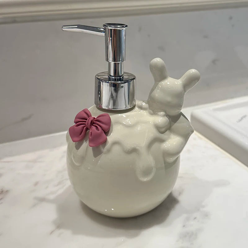Bathroom Supplies Ceramic Emulsion Bottle Bathroom Shower Gel Press Bottle Creative Soap Dispenser Bathroom Decoration Modern