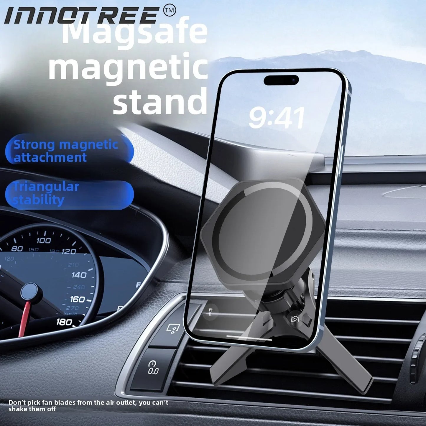 LISEN Phone Holder Car Ultra Magnetic Phone Mount Cell Phone Holder Car Magnetic Car Holder Mount for Iphone Android Smartphones