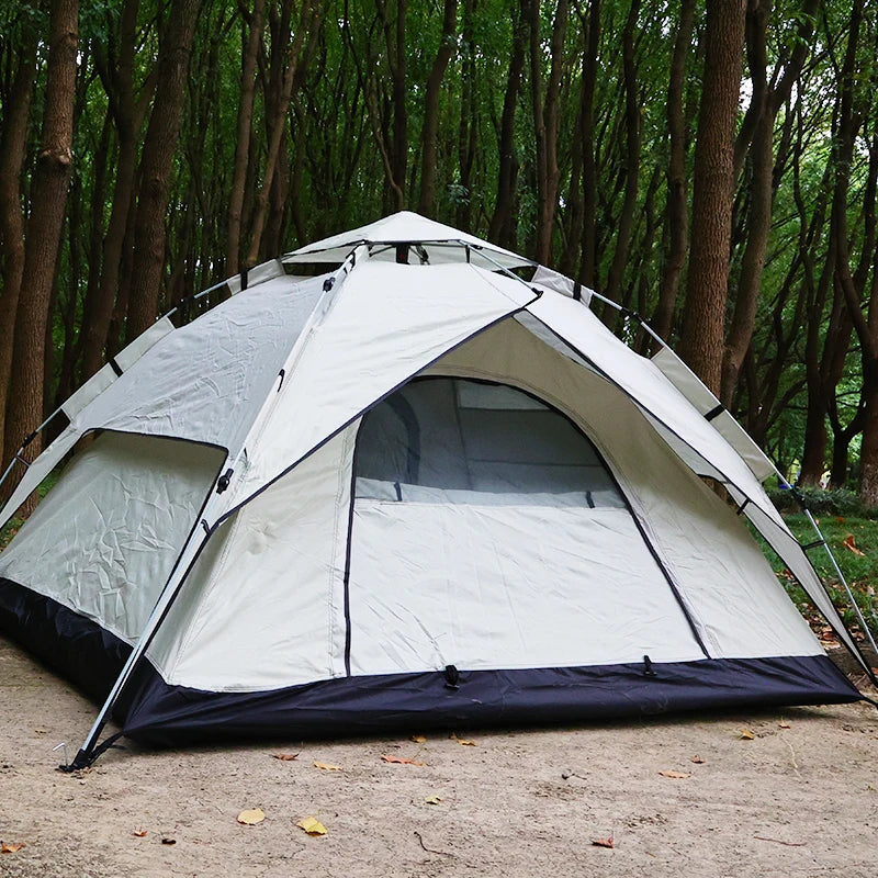 Outdoor Tent Camping Automatic Tent Double-Deck Tents Double Door Tent Folding Camping Tent Beach Tent Outdoor Fishing Tent