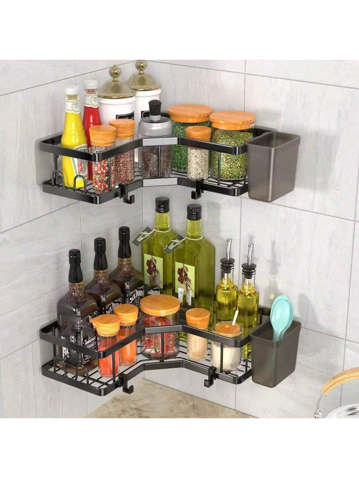 1Pc Corner Shelf, Shower Shelf No Drilling, Bathroom Shelves, Bathroom Organizer, Shower Organizer, Shower Shelf, Shower Basket for Bathroom Home Bathroom Decor Bathroom Organizer Summer