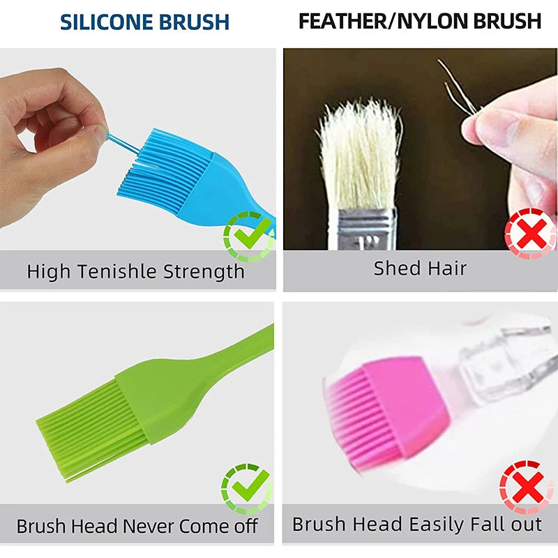 Silicone Basting Brush Upgrade Heat Resistant Pastry Brush Oil Brush for BBQ Cooking Baking and Grilling JT63