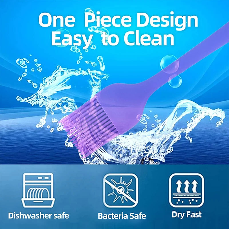 Silicone Basting Brush Upgrade Heat Resistant Pastry Brush Oil Brush for BBQ Cooking Baking and Grilling JT63
