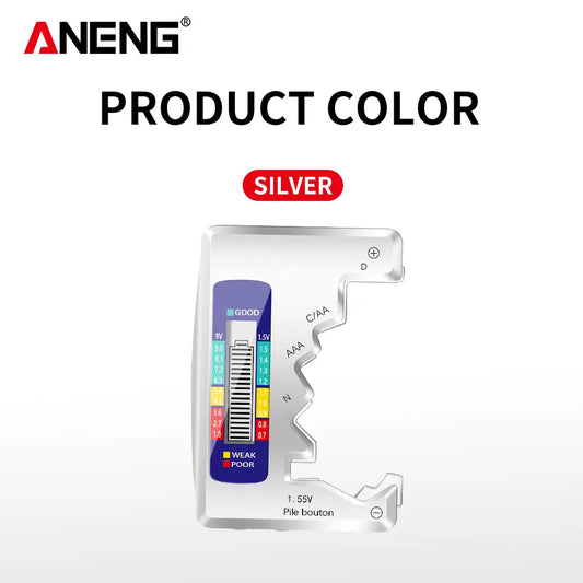 LCD Display Battery Testers C AA AAA D N 9V 1.55V Universal Button Cell Volt Capacity Check Detector Capacitance Tools