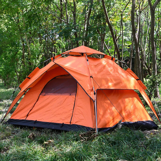 Outdoor Tent Camping Automatic Tent Double-Deck Tents Double Door Tent Folding Camping Tent Beach Tent Outdoor Fishing Tent